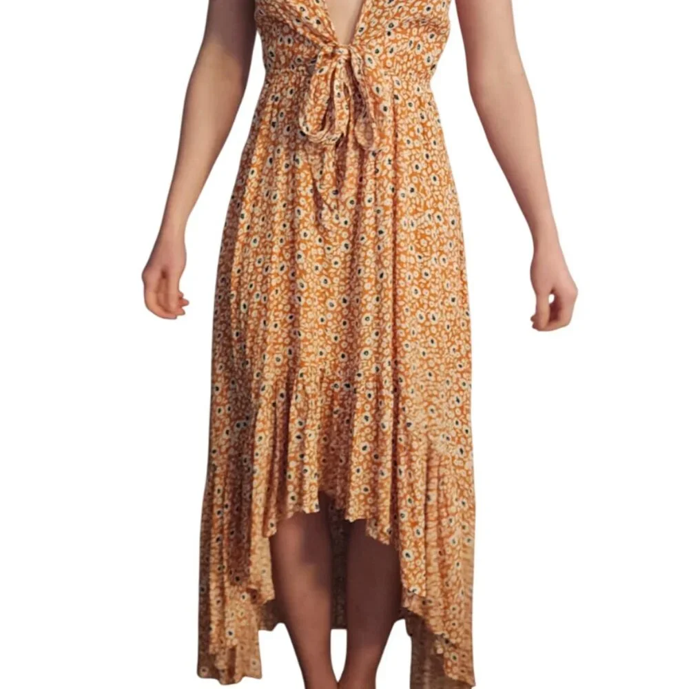EUC Vici Front Top Wrap High/Low dress - Picture 3 of 12